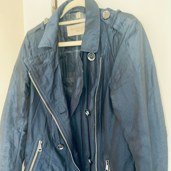 Burberry Brit Navy Blue Double Breasted Trench Coat - Picture 5 of 10